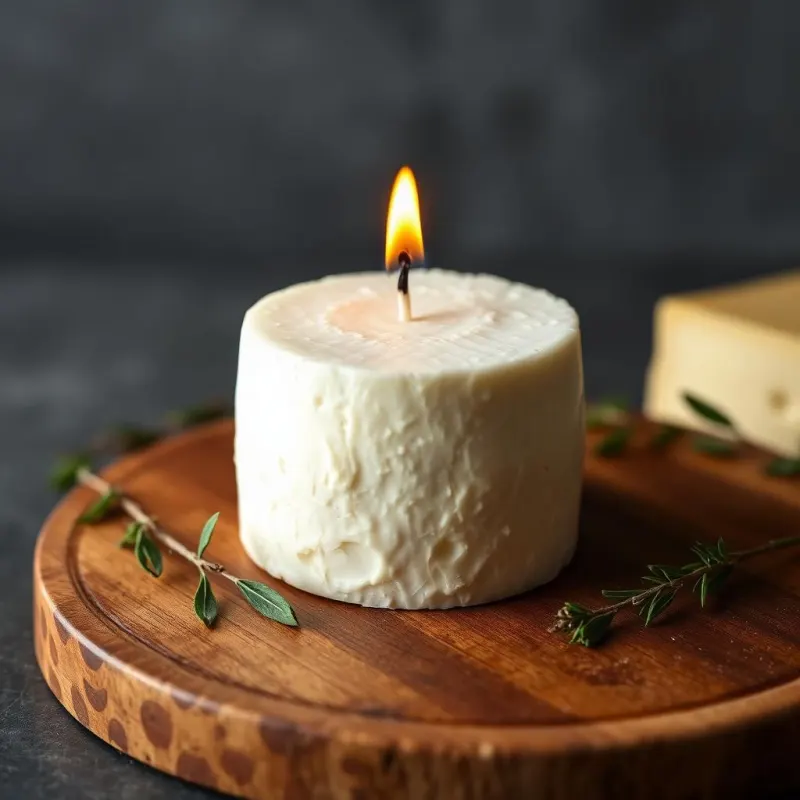 Gourmet edible candle: Brie Cheese Inspired