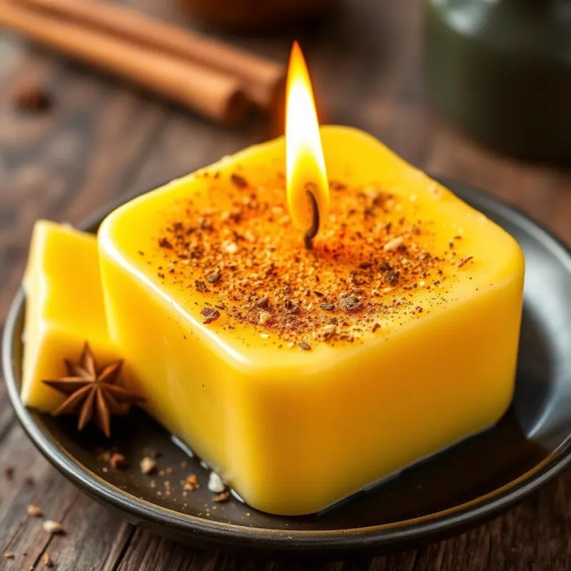 Gourmet edible candle: Spiced Butter