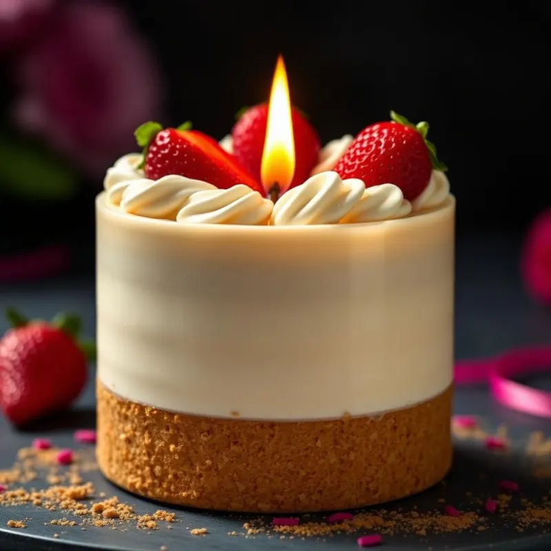 Gourmet edible candle: Creamy Cheesecake