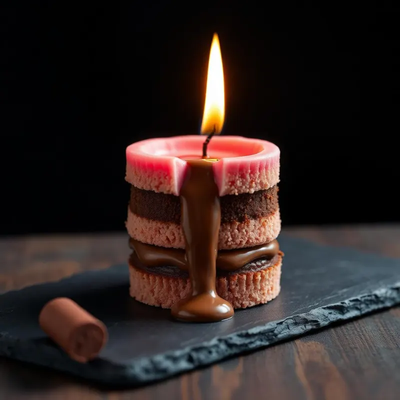 Gourmet edible candle: Soft Molten Center