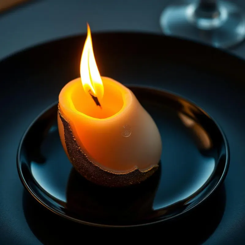 Gourmet edible candle: Fine Dining Experience