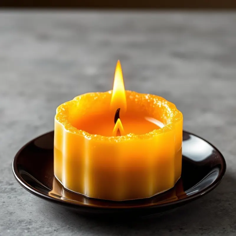 Gourmet edible candle: Foie with Caramelized Top