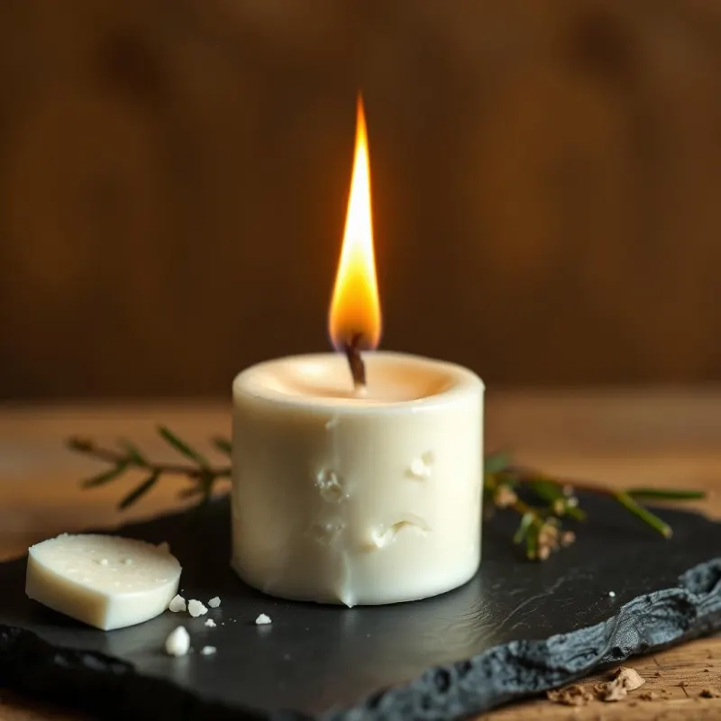 Gourmet edible candle: Ricotta-Style Cream