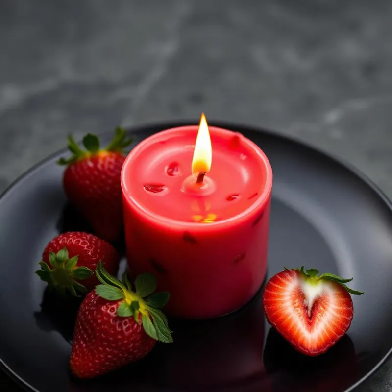 Gourmet edible candle: Vegan Strawberry